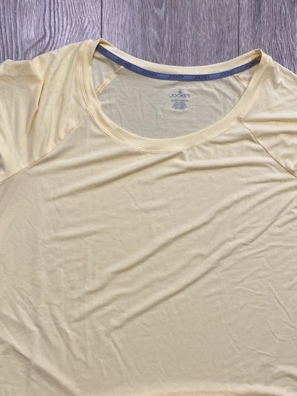 Jockey Scoop Neck Tee in Light Yellow